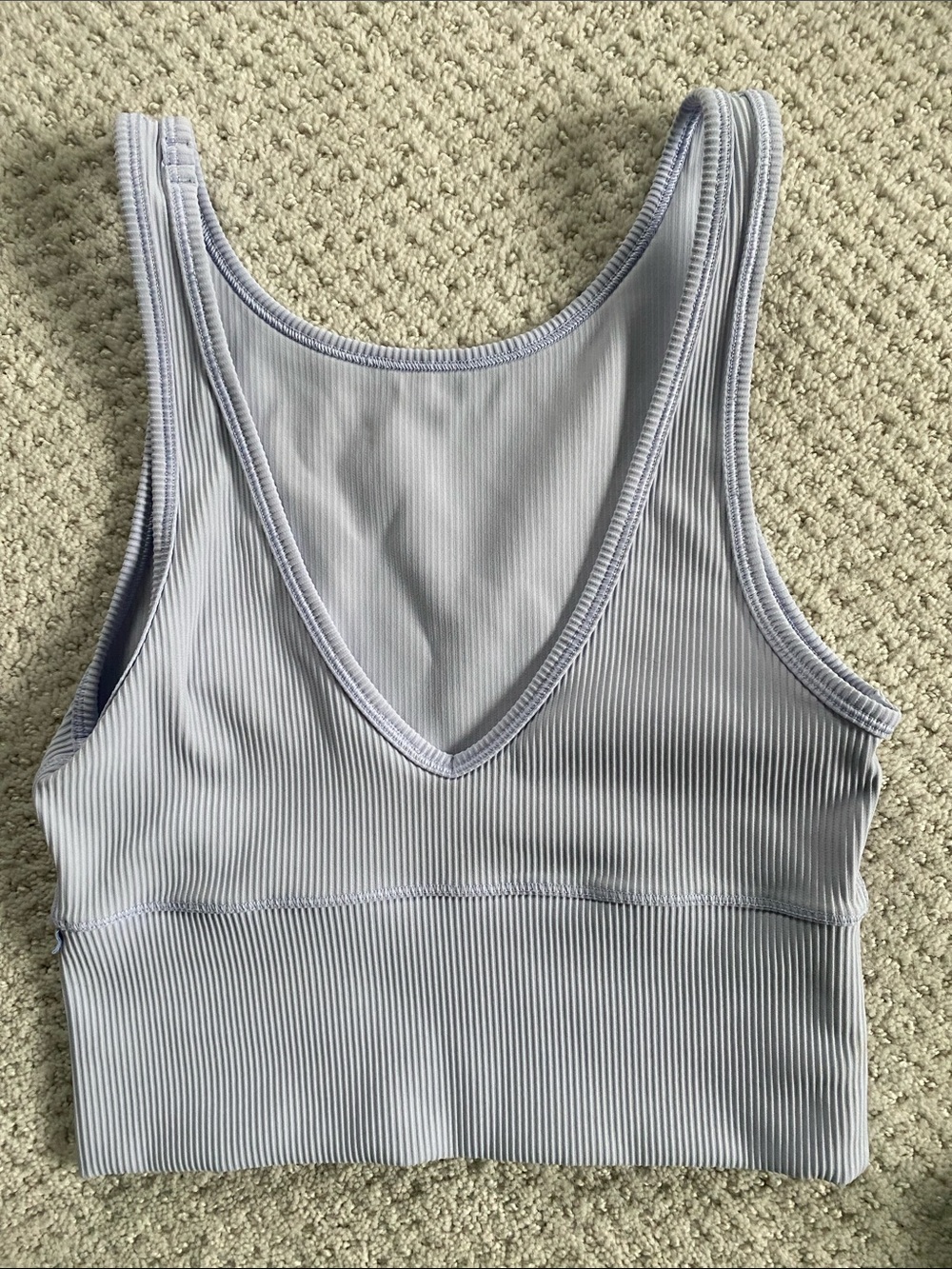 lululemon athletica Light Blue Pivot Tank Ribbed Sports Bra